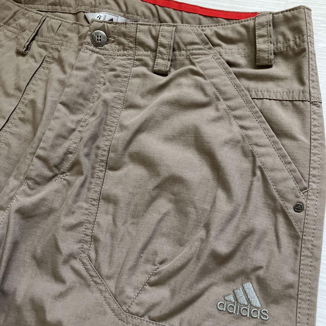 美品00s old adidas W36 XXL ナイロン混紡バギーカーゴパンツ