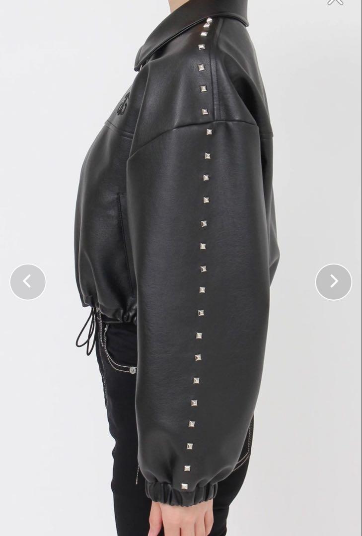 GYDA Sleeve Studs フェイクレザージャケット