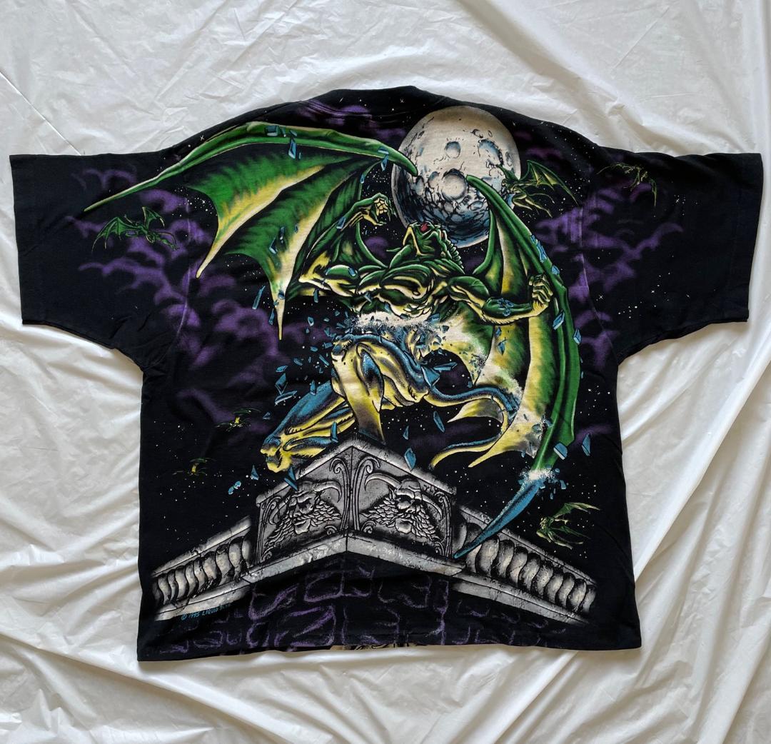■レア　■XL　リキッドブルー　ビンテージTシャツ　リペア　Black 104