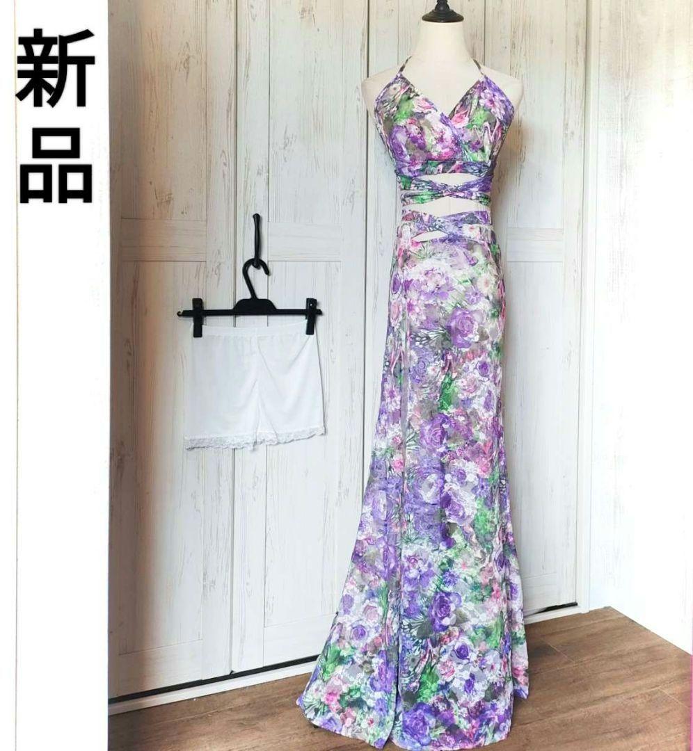 新品ベリーダンス花柄レースセットレッスン着ウェア練習着　トップス　スカート ベリーダンス 衣装 レッスンウェア 練習着 上下セット トップス フレア