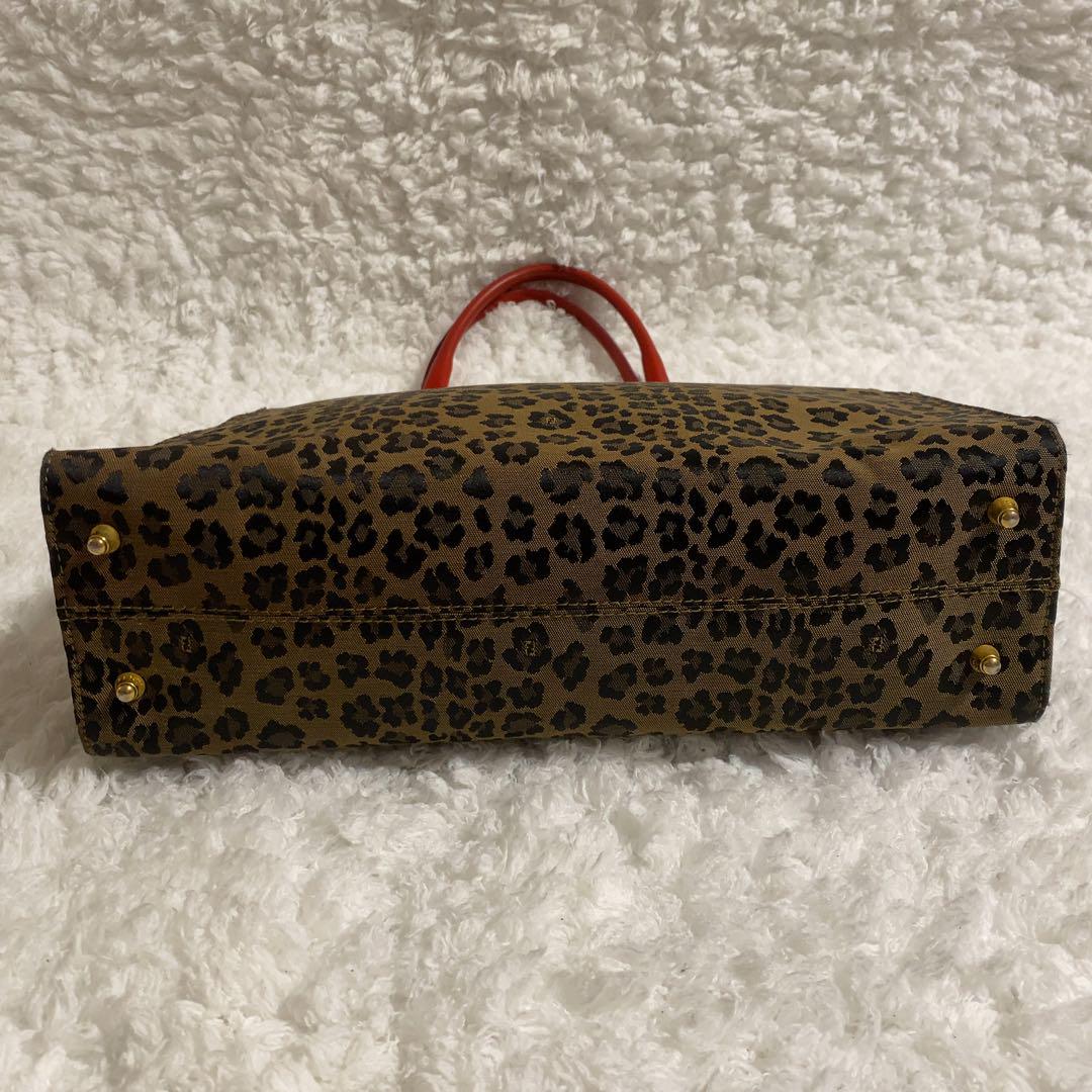 希少！FENDI ハンドバッグ レオパード ゴールド金具 FFロゴ レザー