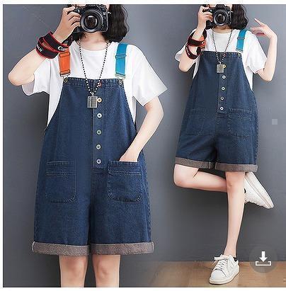 大きいサイズ レディース サロペット　パンツ　新品 オーバーオール　ハーフパンツ