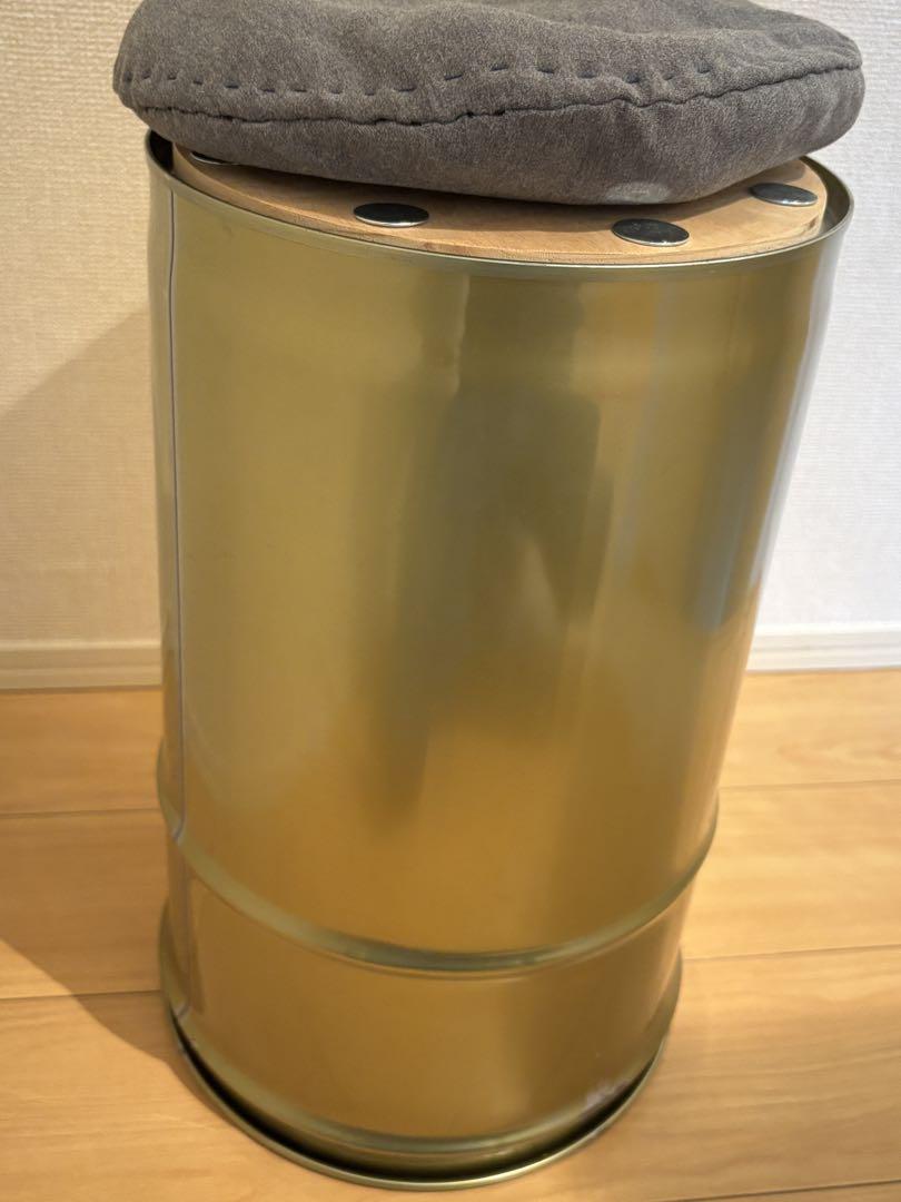 ハンドメイド ドラム缶 椅子 チェア 腰掛け 中古