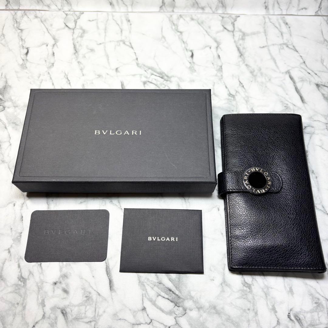 美品✨　ブルガリ　BVLGARI　長財布　二つ折り　ビーゼロワン　ロゴフラップ