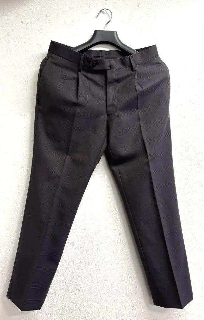 (超美品)ユナイテッドアローズ ウールスーツ ブラウン46 ¥79,200