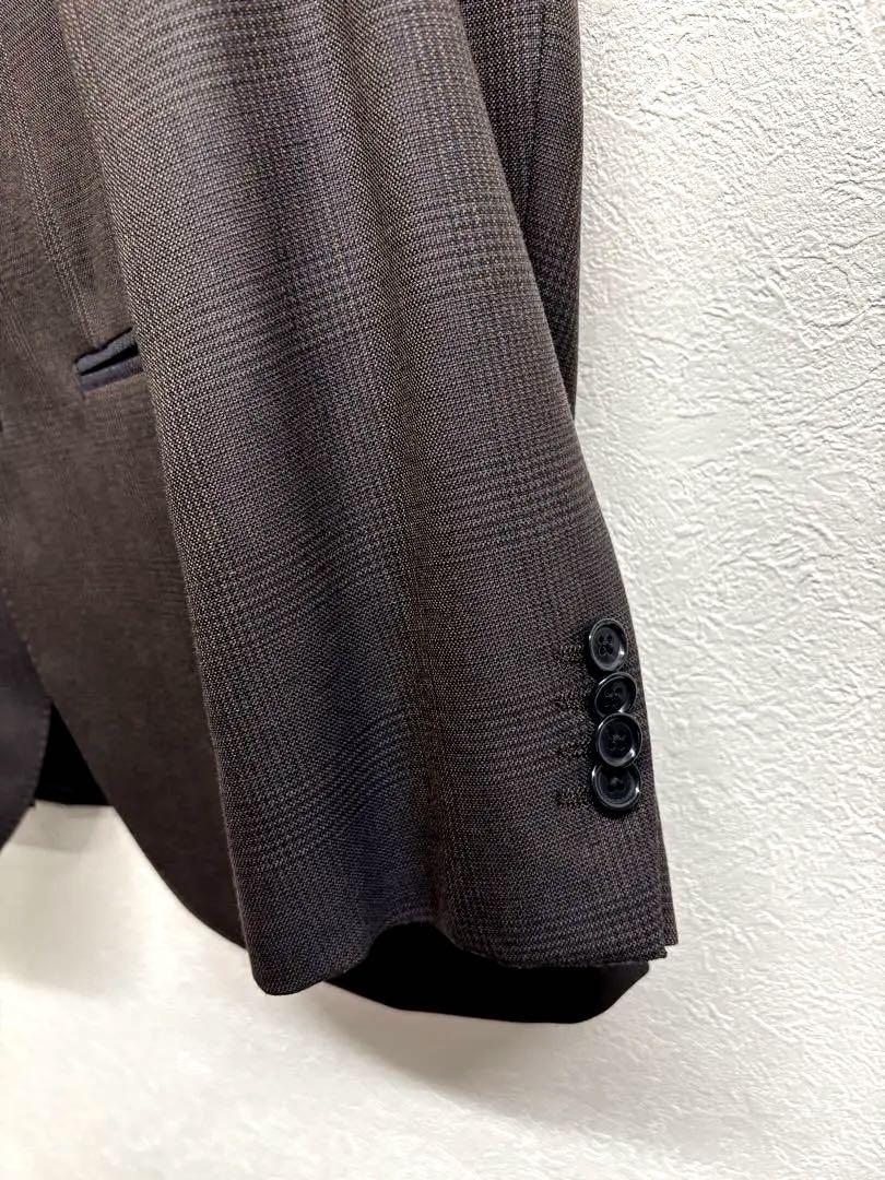 (超美品)ユナイテッドアローズ ウールスーツ ブラウン46 ¥79,200