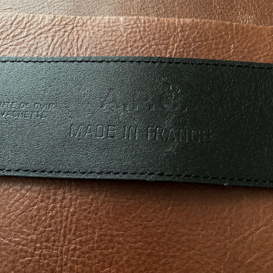 【美品】A.P.C.（アーペーセー）/ベルト合皮ベルトブラックムジダブルリング