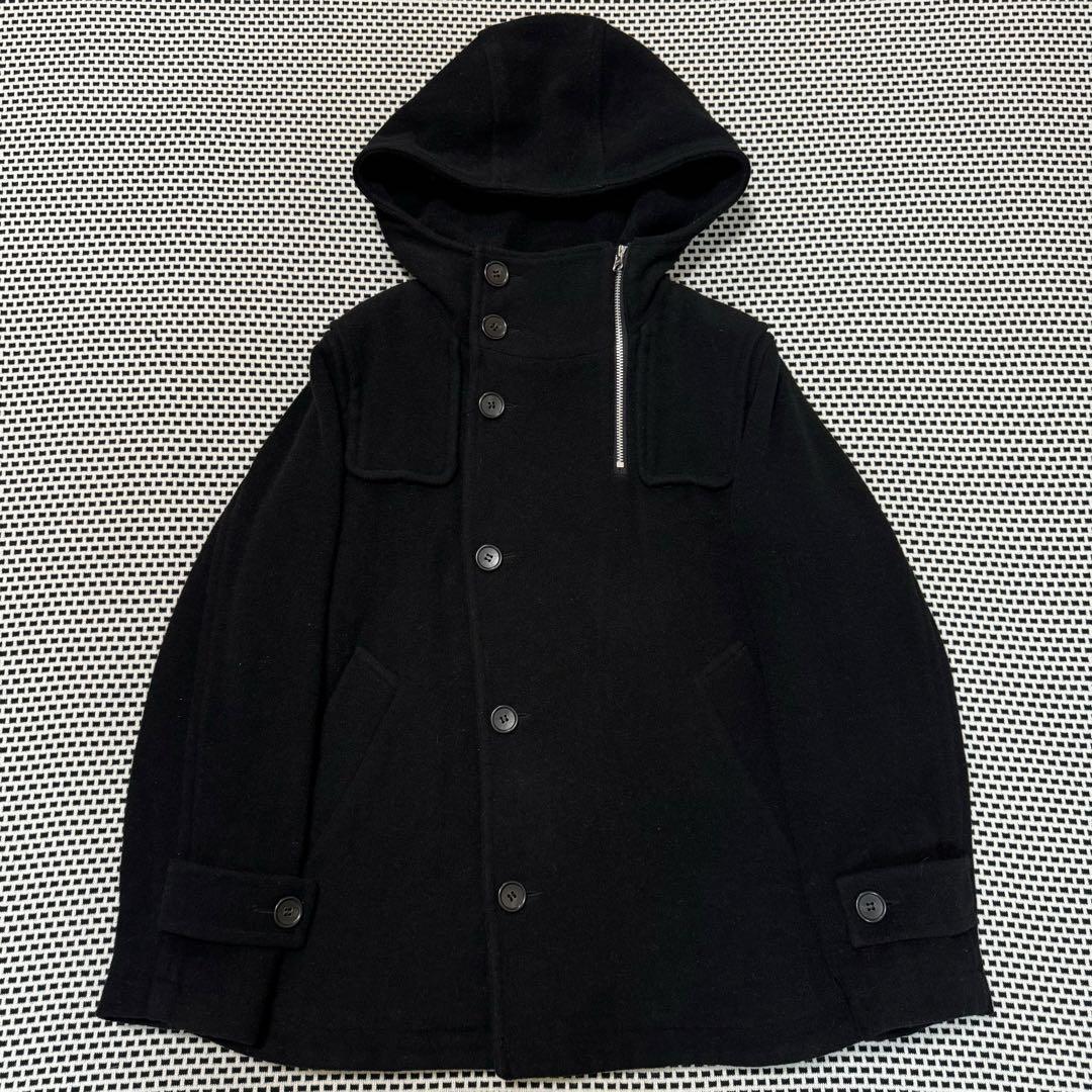 zucca ジップギミックハーフコート　ブラック