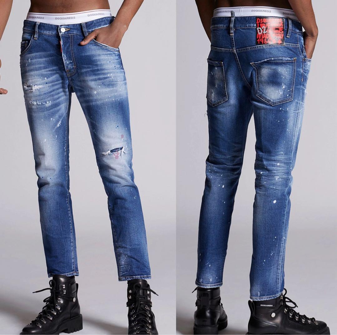 完売 希少 DSQUARED2 SKATER スケーター 濃紺 54 2XL 超美品 希少 完売品】DSQUARED2 SKATER スケーター 濃紺