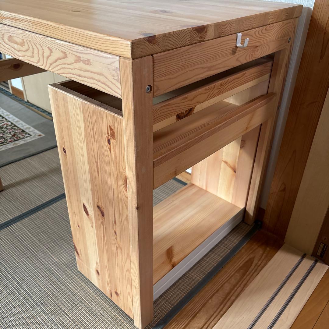 無印良品 パイン材デスク デスクワゴンセット1 無印ダイニングセット