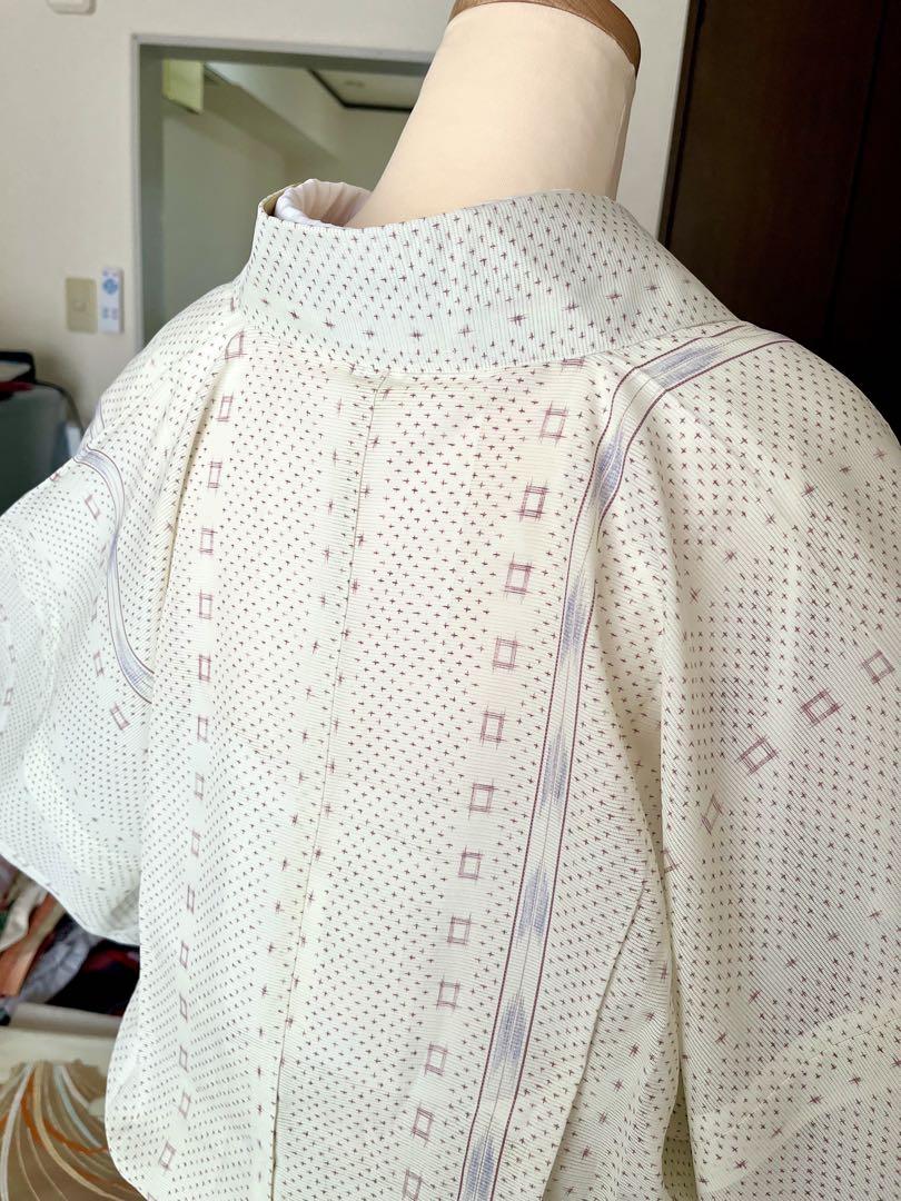 二分式着物　洗える着物　夏着物　絽　未使用　タグ付き　美品