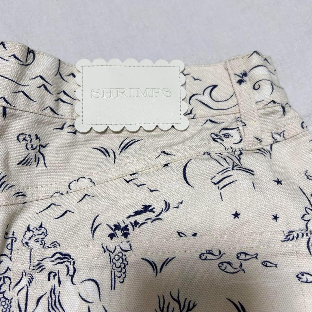 SHRIMPS ヘクター シーゴッズプリント コットンポプリン ショーツ