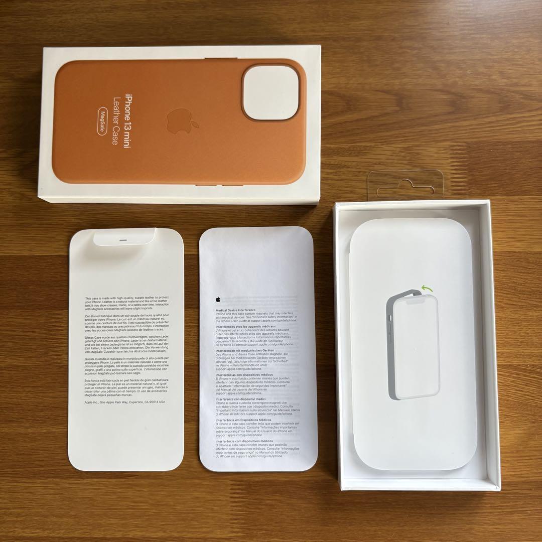 iPhone 13 mini 純正レザーケース ゴールデンブラウン 未使用