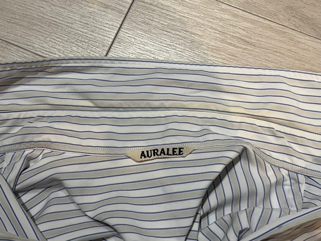 Auralee Washed finx twill stripe shirtsM AURALEE WWW_MORNINGWALKER_COM