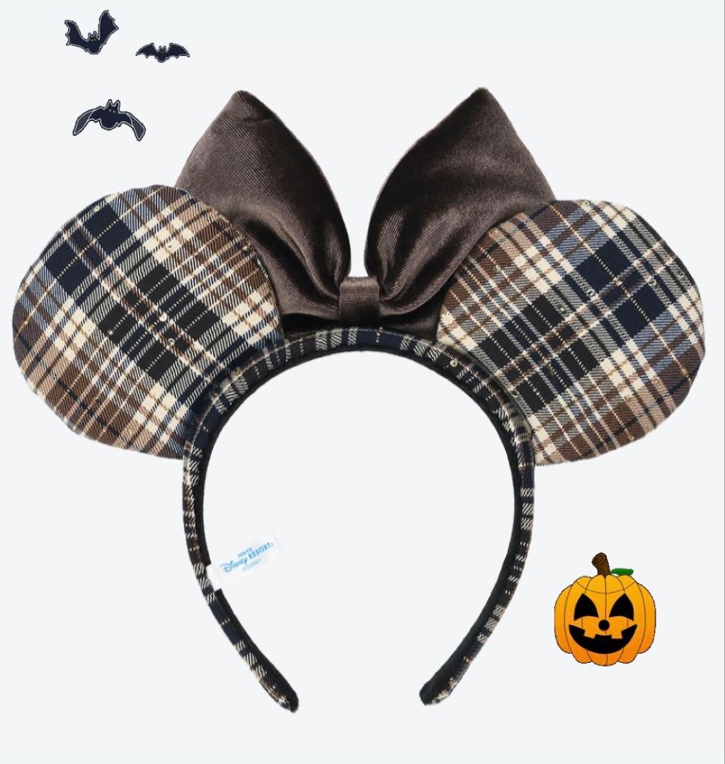 ミニーマウス カチューシャ チェック柄 カチューシャ】ディズニー 2025 ハロウィン ミニー チェック柄