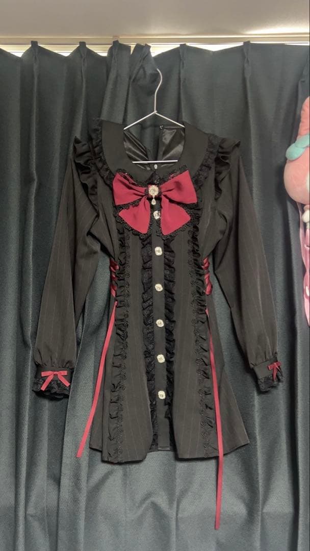 Dearmylove　サイドレースアップフリルワンピース Mワンピース