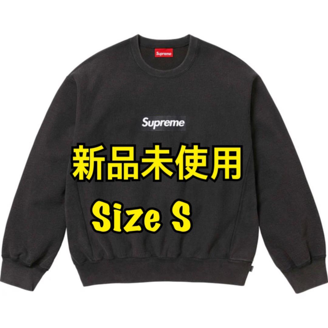 Supreme Washed Box Logo Crewneck s黒