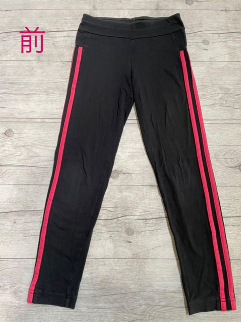adidas アディダス レギンス 140 スパッツ 黒 ピンク ストレッチ - メルカリ adidas アディダス レギンス 140 スパッツ 黒 ピンク ストレッチ - メルカリ