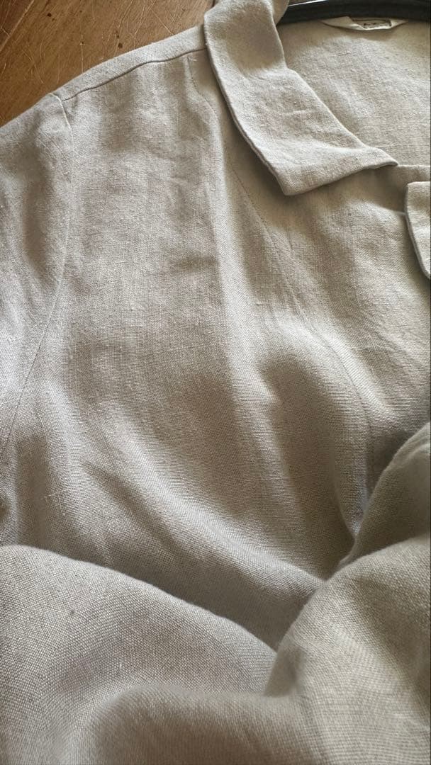 saraxjiji リネンロングコート　ナチュラル