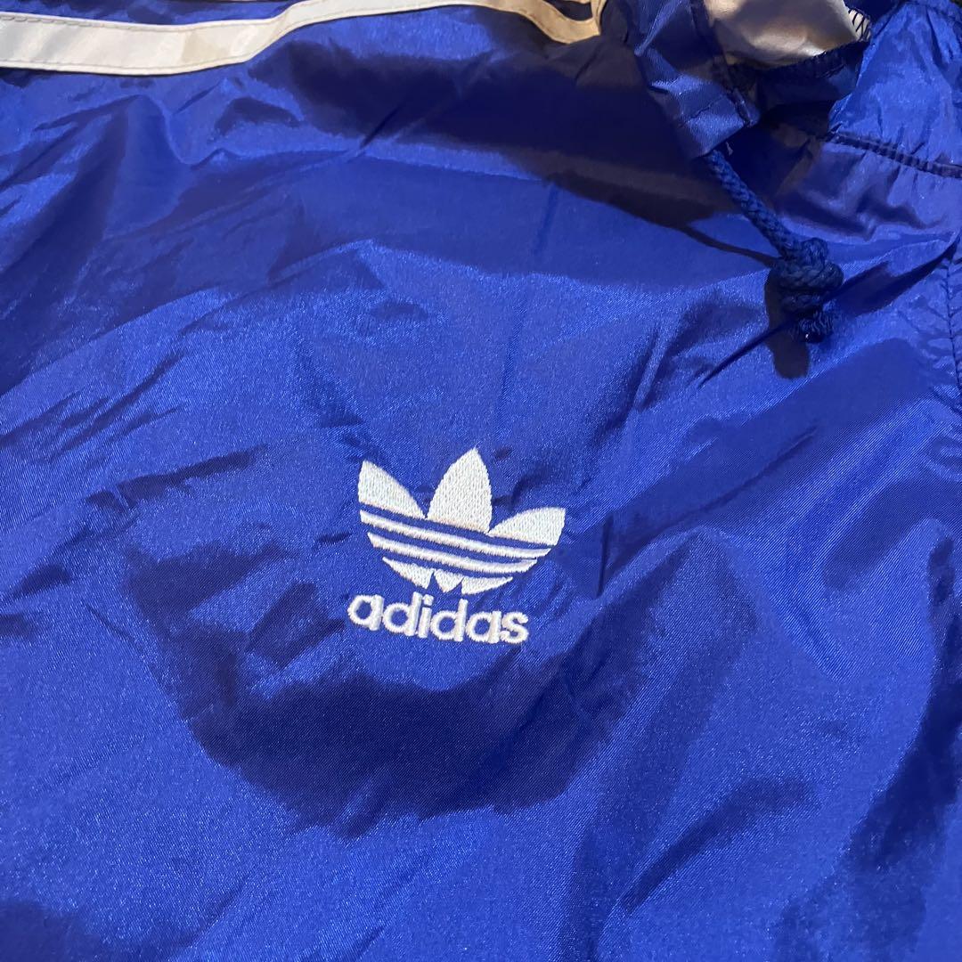90'adidas デサント製青ジップアップジャケットLサイズ上下