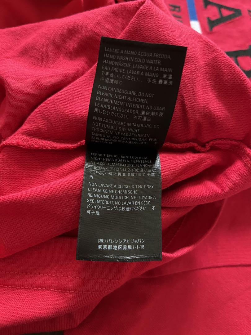BALENCIAGA バレンシアガ Tシャツ 赤 画像3