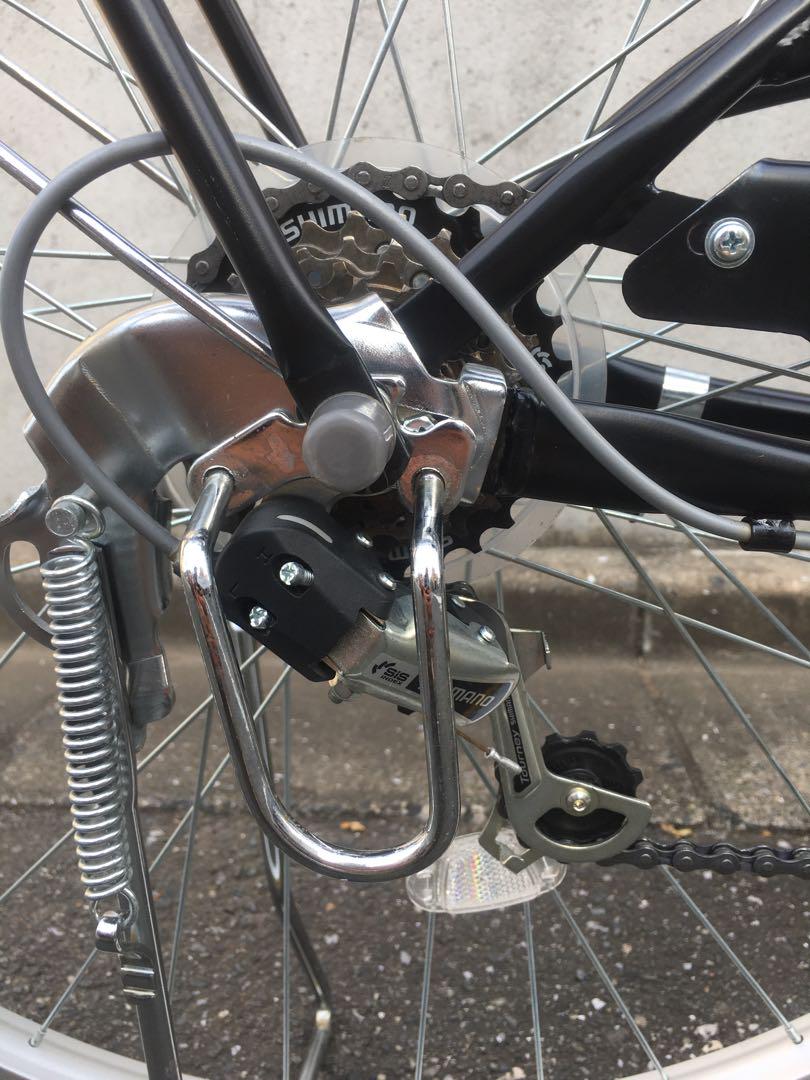 極上品 高年式 6段 ギヤ オシャレ ママチャリ 黒 自転車 27インチ