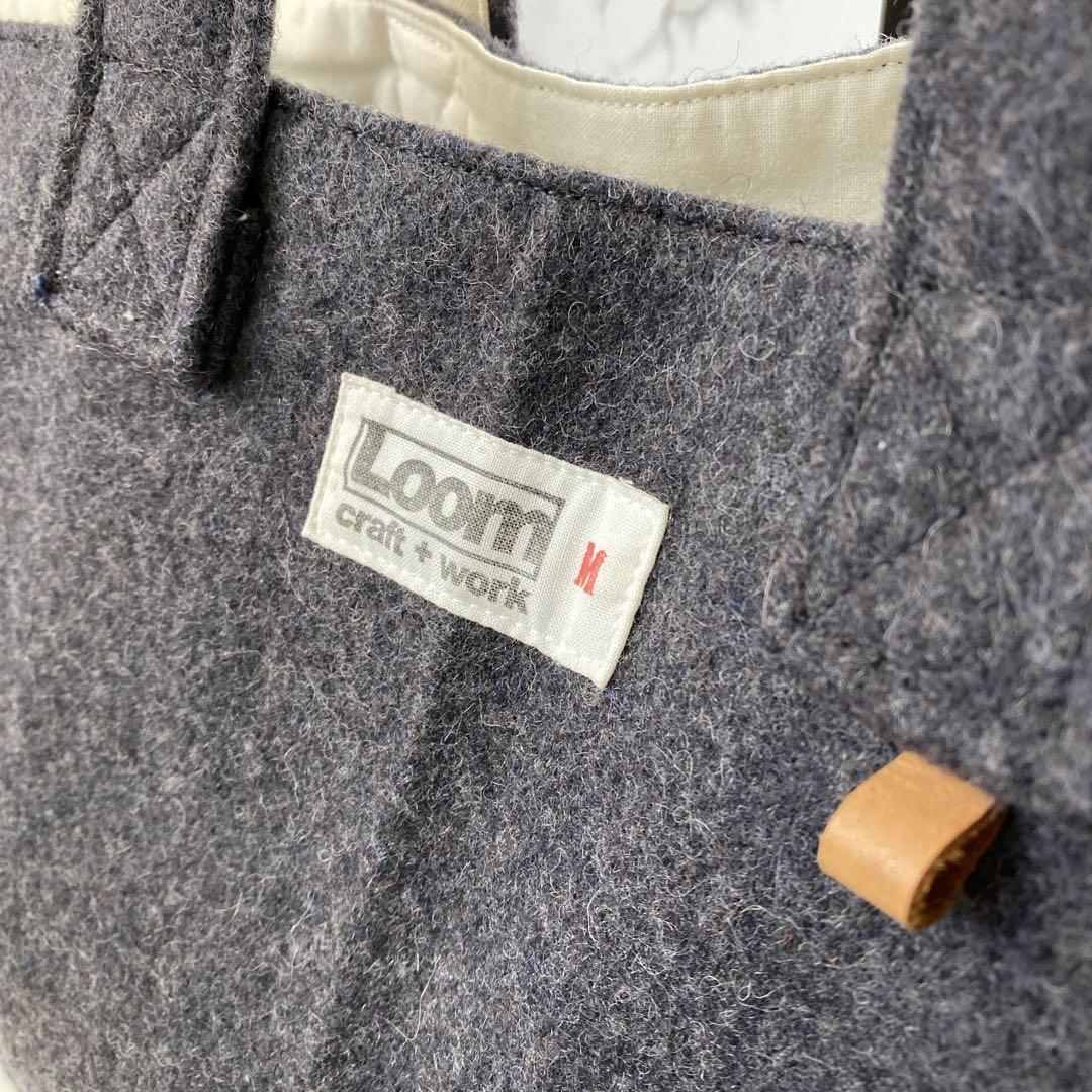 LOOM craft+work ウール×帆布 ラージサイズ トートバッグ LOOM craft+work ウール×帆布 ラージサイズ トートバッグ バッグ