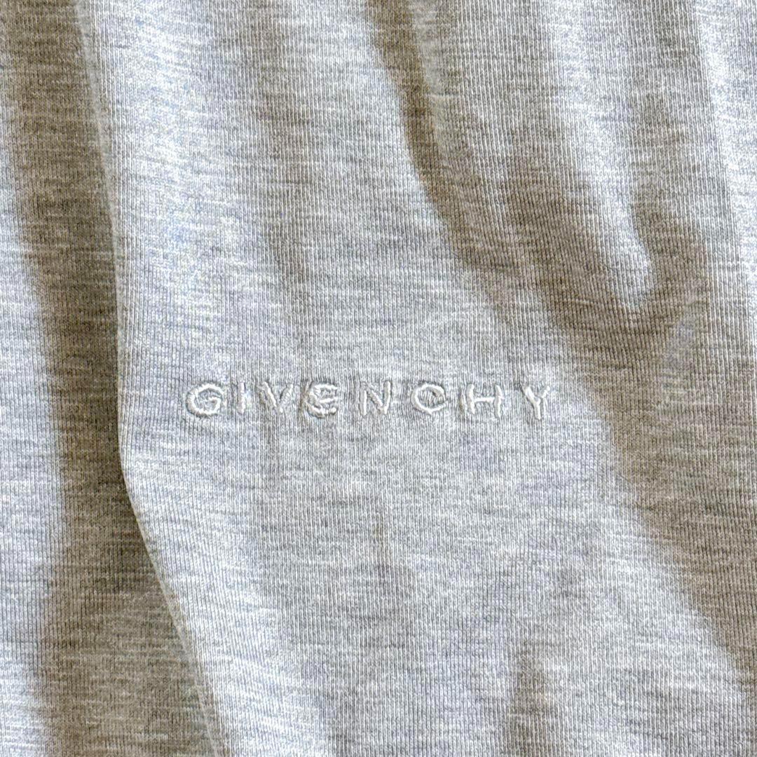 GIVENCHY ジバンシー　フロントロゴ刺繍　ロングスリーブ Tシャツ　グレー