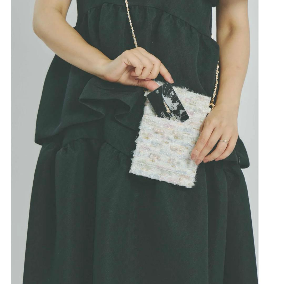 最終お値下げ♪bitnabi 尾州高級ツイードモバイルケース（パールホワイト）