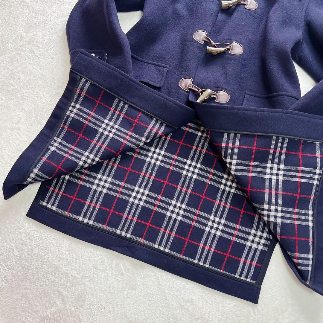 ✨️美品 バーバリー ダッフルコート ノバチェック カシミヤ混 トグル Lサイズ バーバリーロンドン カシミヤ混 ダッフルコート Lサイズ ノバ
