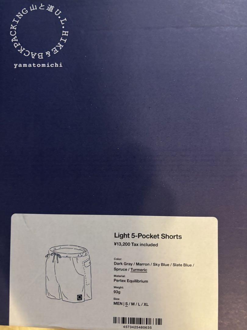 山と道　Light5-Pocket Shorts Sサイズ