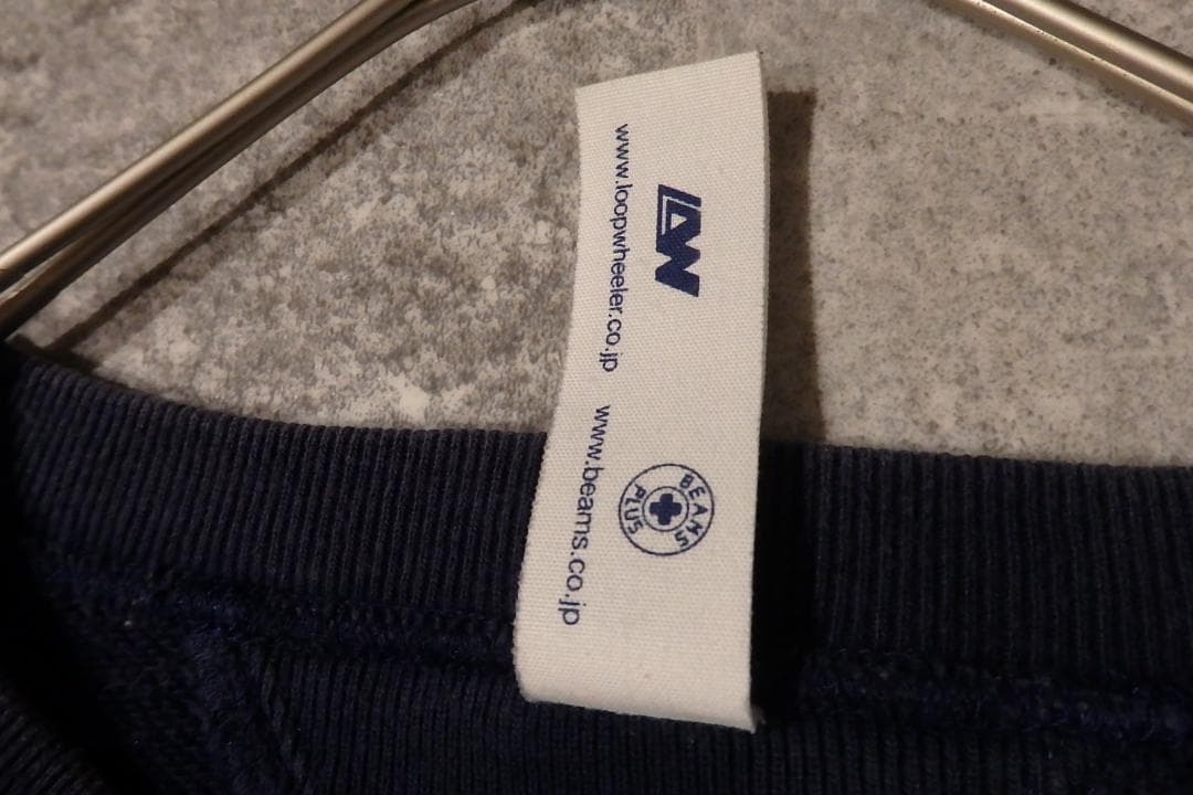 LOOPWHEELER × BEAMS PLUS 別注 スウェット ネイビー L
