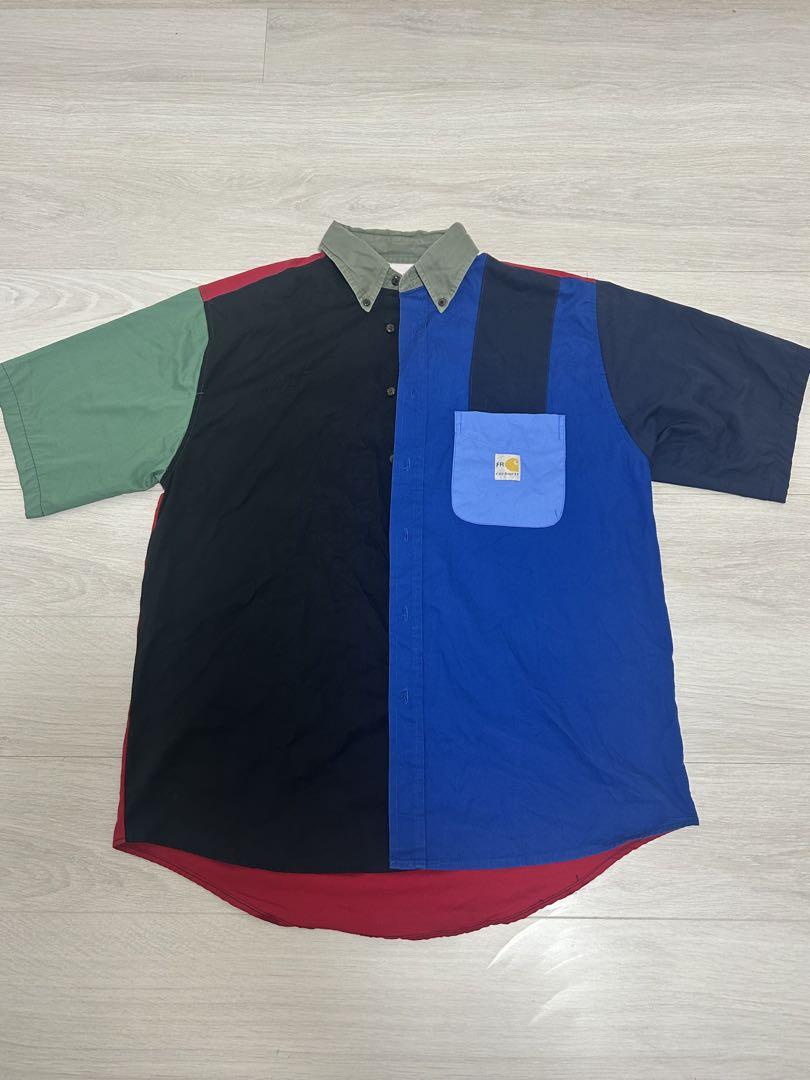 超希少！Carhartt クレイジーパターン リメイク古着 シャツ　朝割！