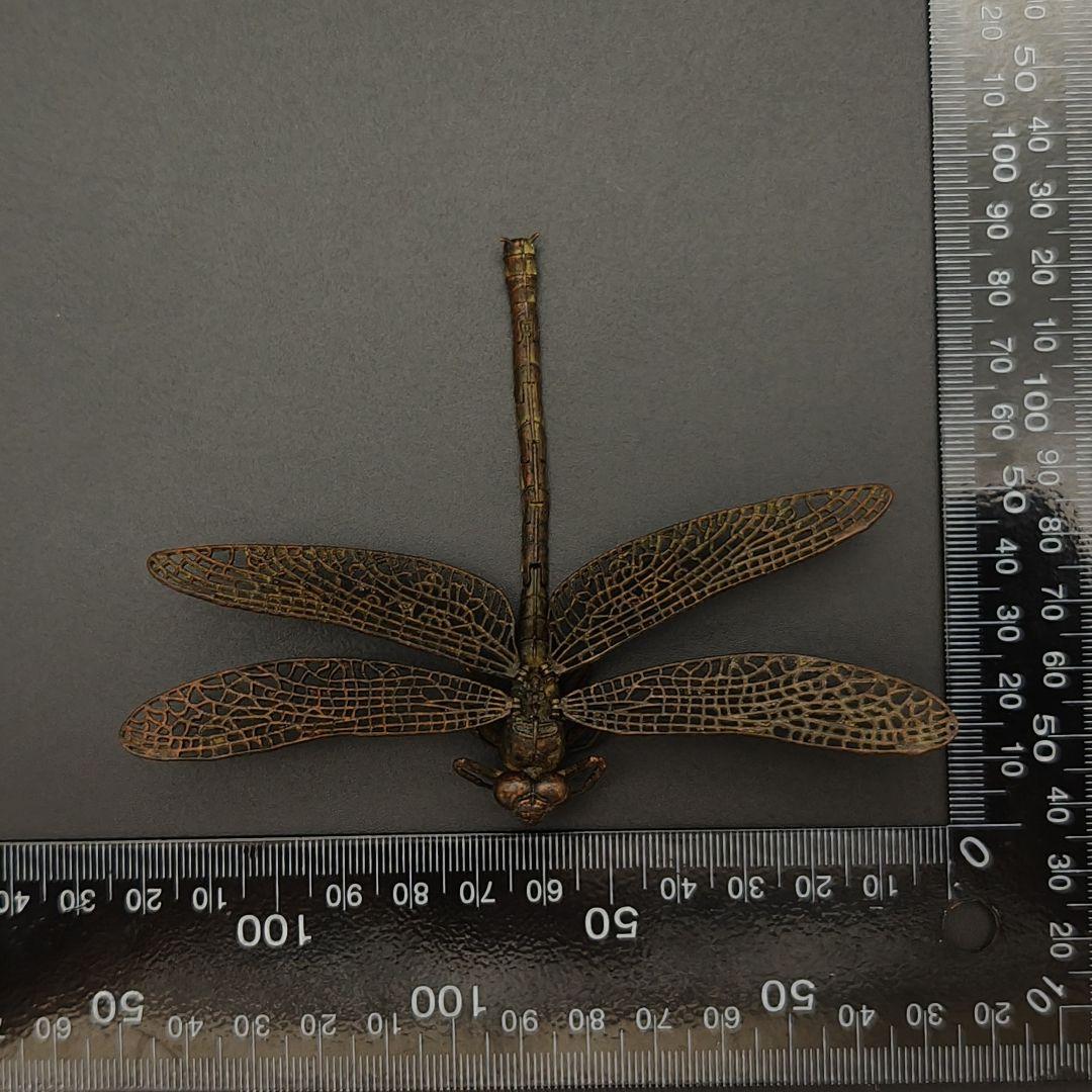 H*T様 銅製置物　勝虫　蜻蛉　トンボ　雨宮宗作　関節可動　金工品　茶道具　小道
