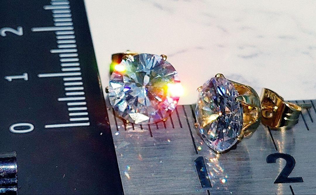 ３ct モアサナイト　人工ダイヤモンド　スタッド　ピアス　18k金　ア467