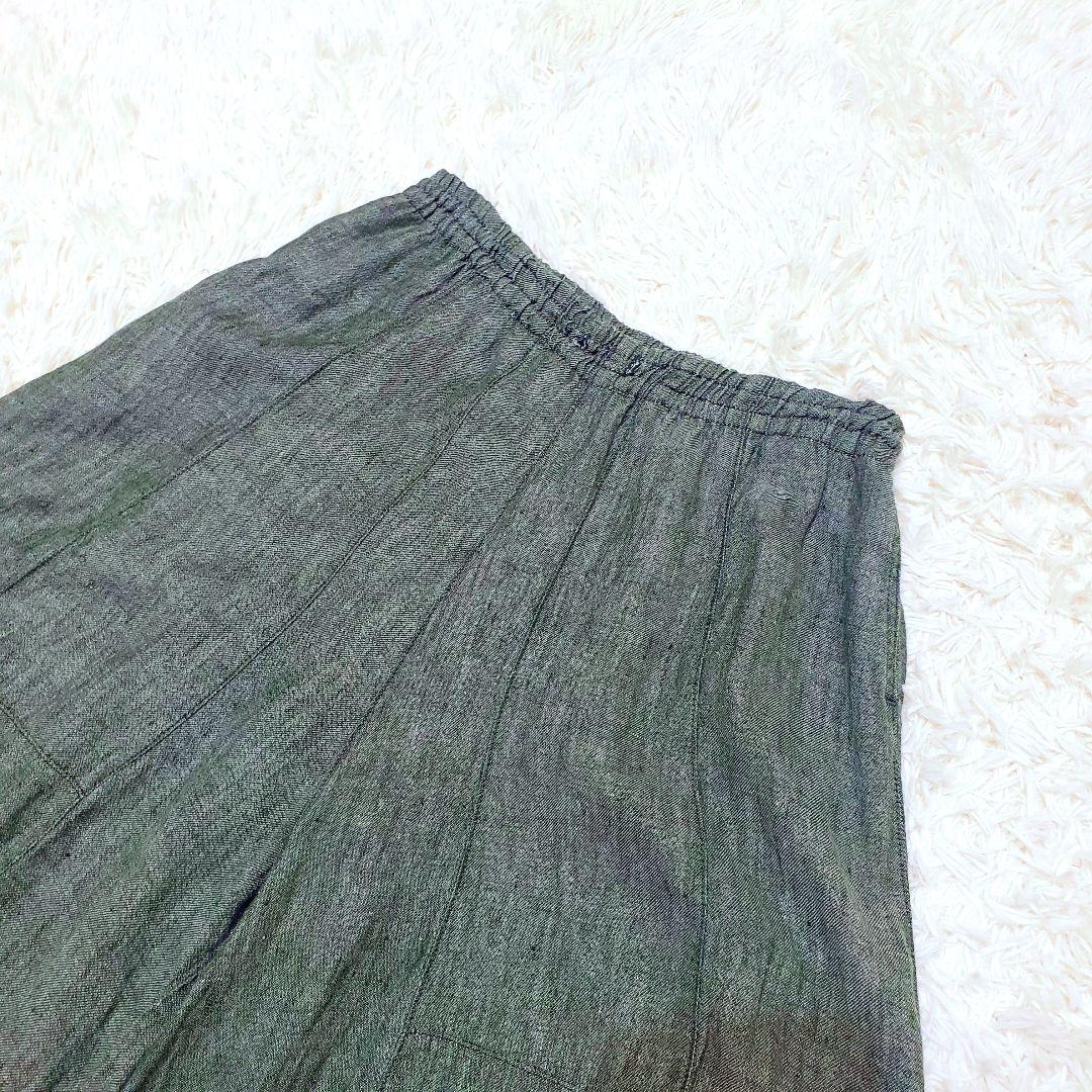 【美品】ニードルス Needles 麻 リネン混 バルーンパンツ グリーン