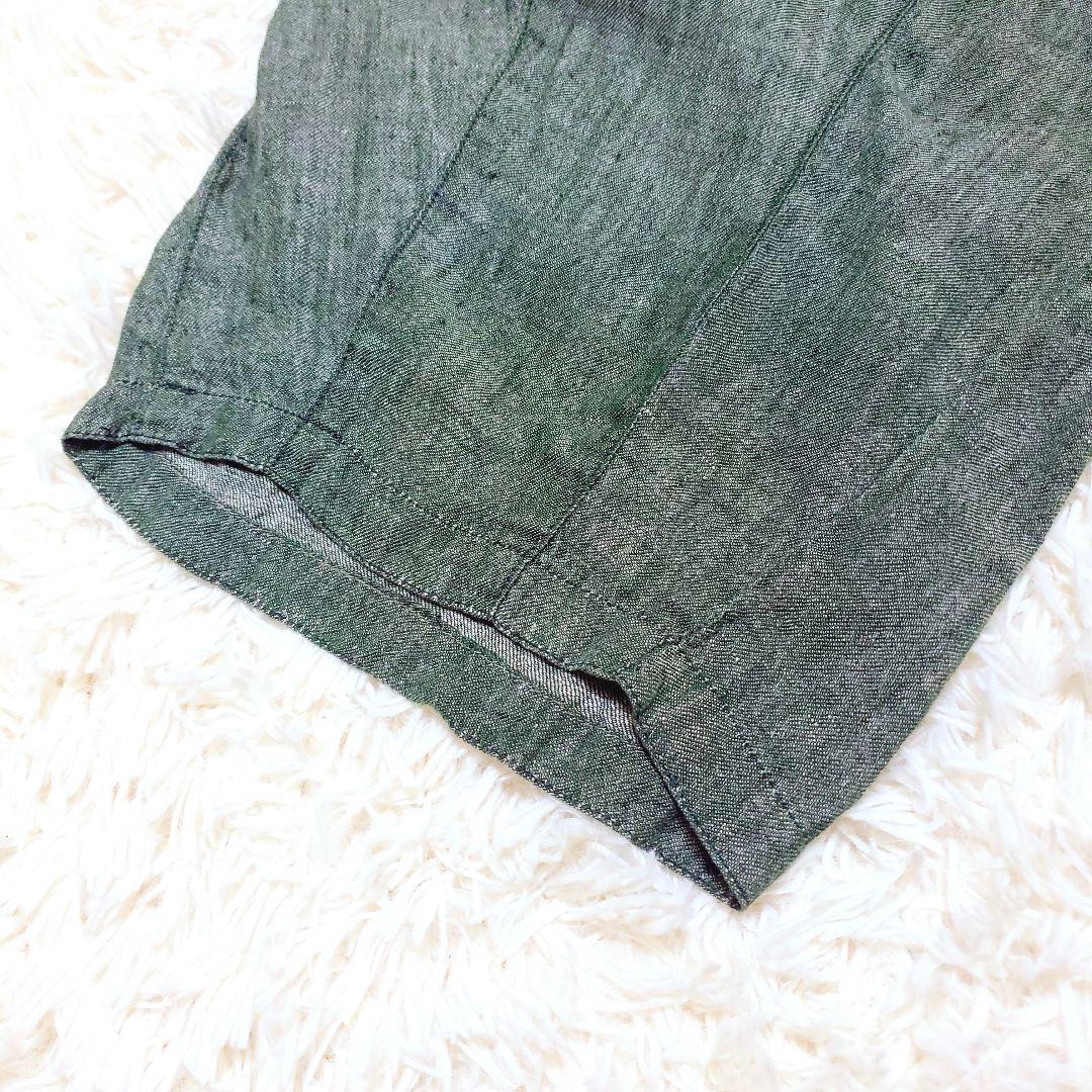 【美品】ニードルス Needles 麻 リネン混 バルーンパンツ グリーン