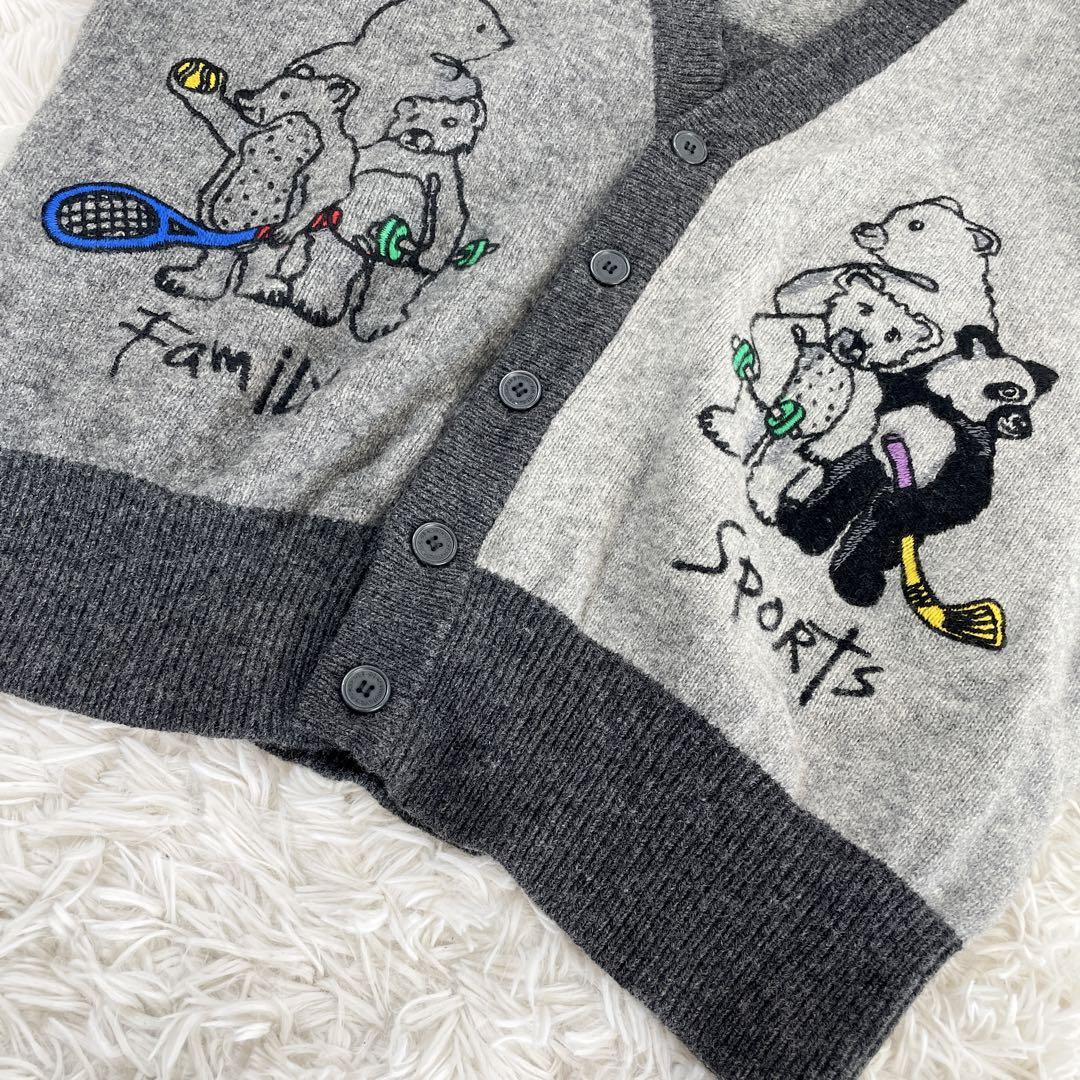 良品】カステルバジャックCastelbajac クマ刺繍 ニットベスト