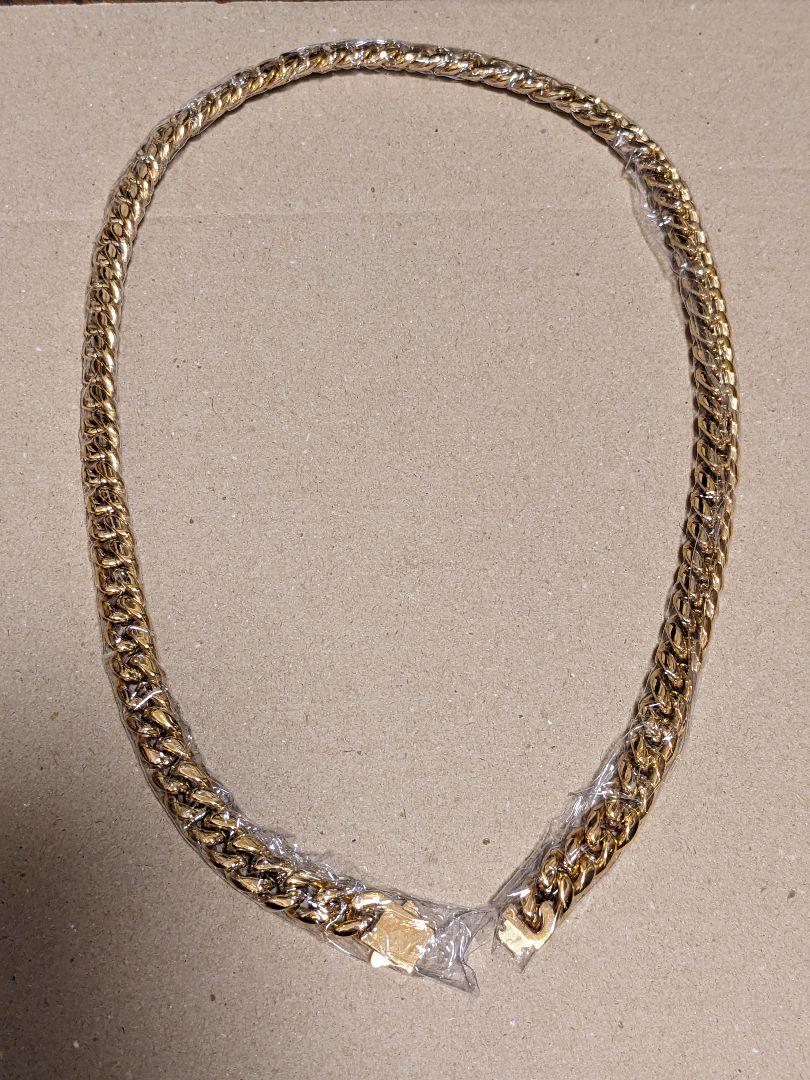 【60cm】【10mm】【18K刻印あり】【Miami Cuban】