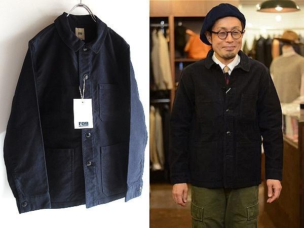 新品タグ付 FOB FACTORY モールスキン ジャケット 1/S ネイビー
