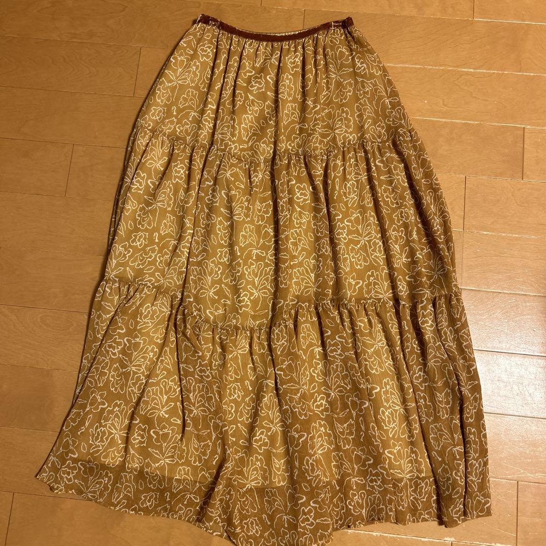 IENA ティアードロングスカート　Deveaux 30th