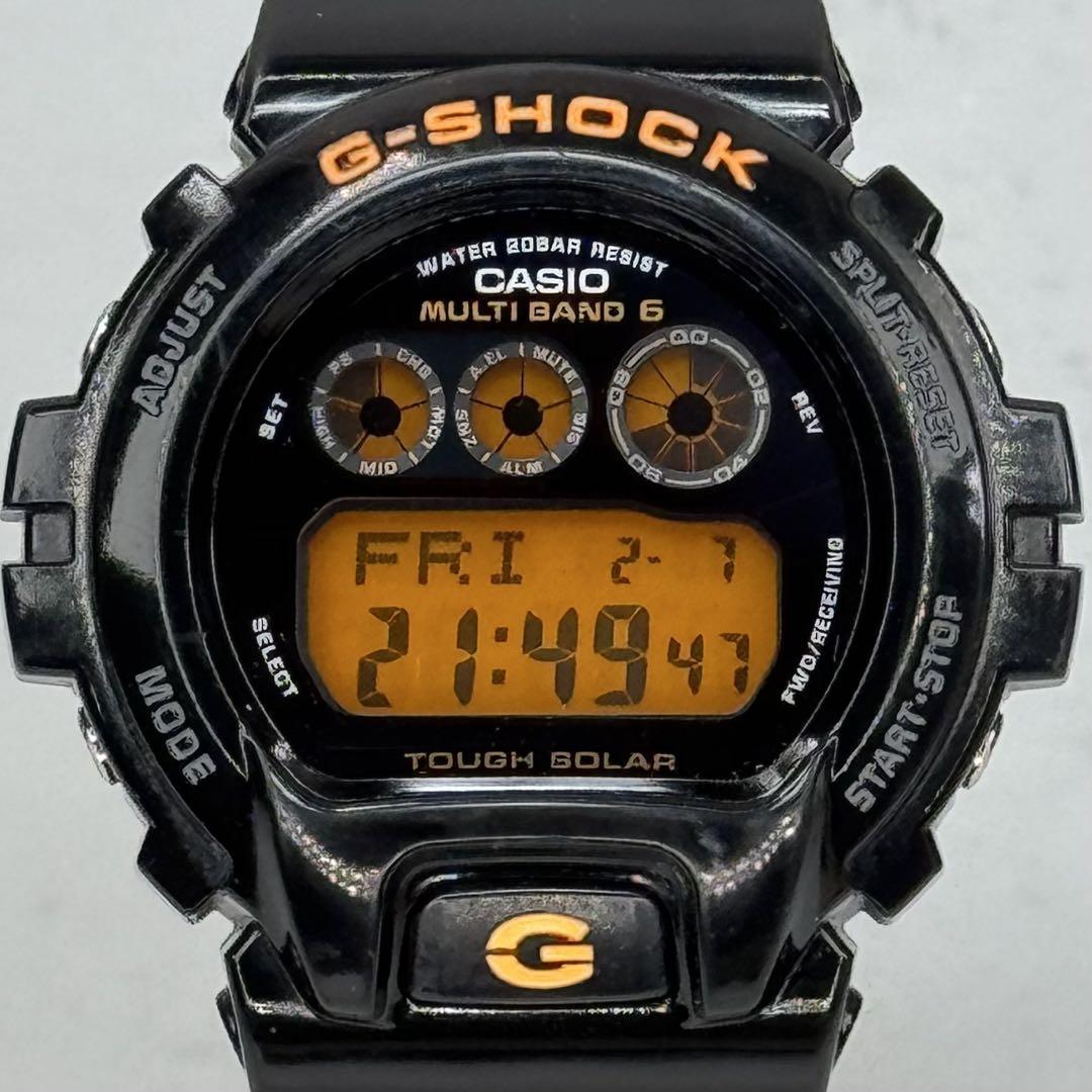 美品 G-SHOCK GW-6900B 電波ソーラー ブラック オレンジ