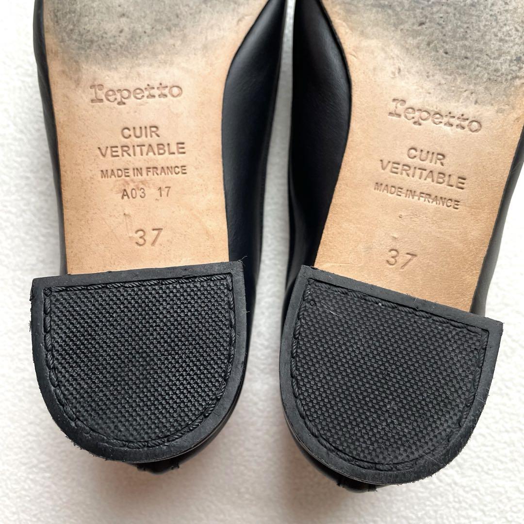 【美品】レペット カミーユ バレエシューズ ブラック レザー 37