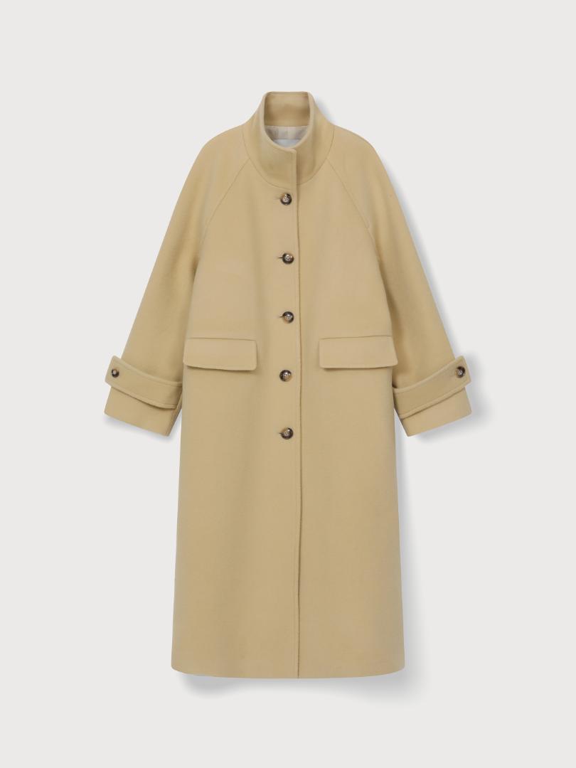 ジャケット・アウター WOOL RAGLAN LONG COAT - YELLOW BEIGE