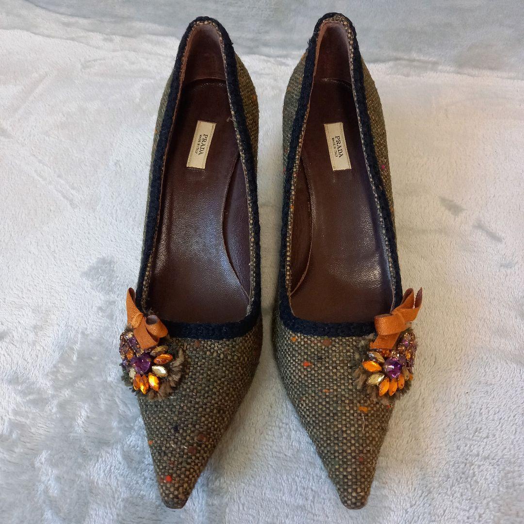 美品✨PRADA ハイヒールパンプス 　約23.5cm