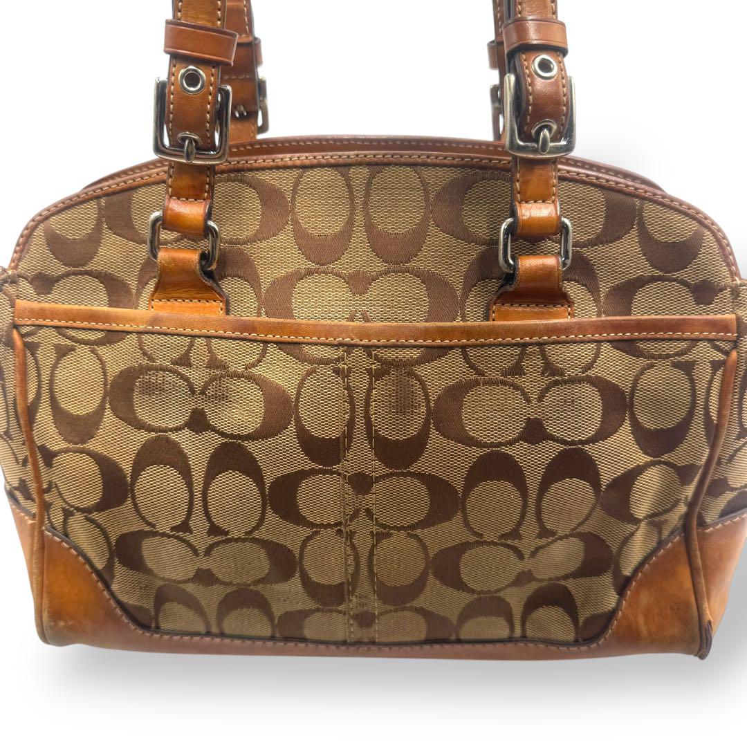 美品】COACH コーチ シグネチャー ハンドバッグ トートバッグ