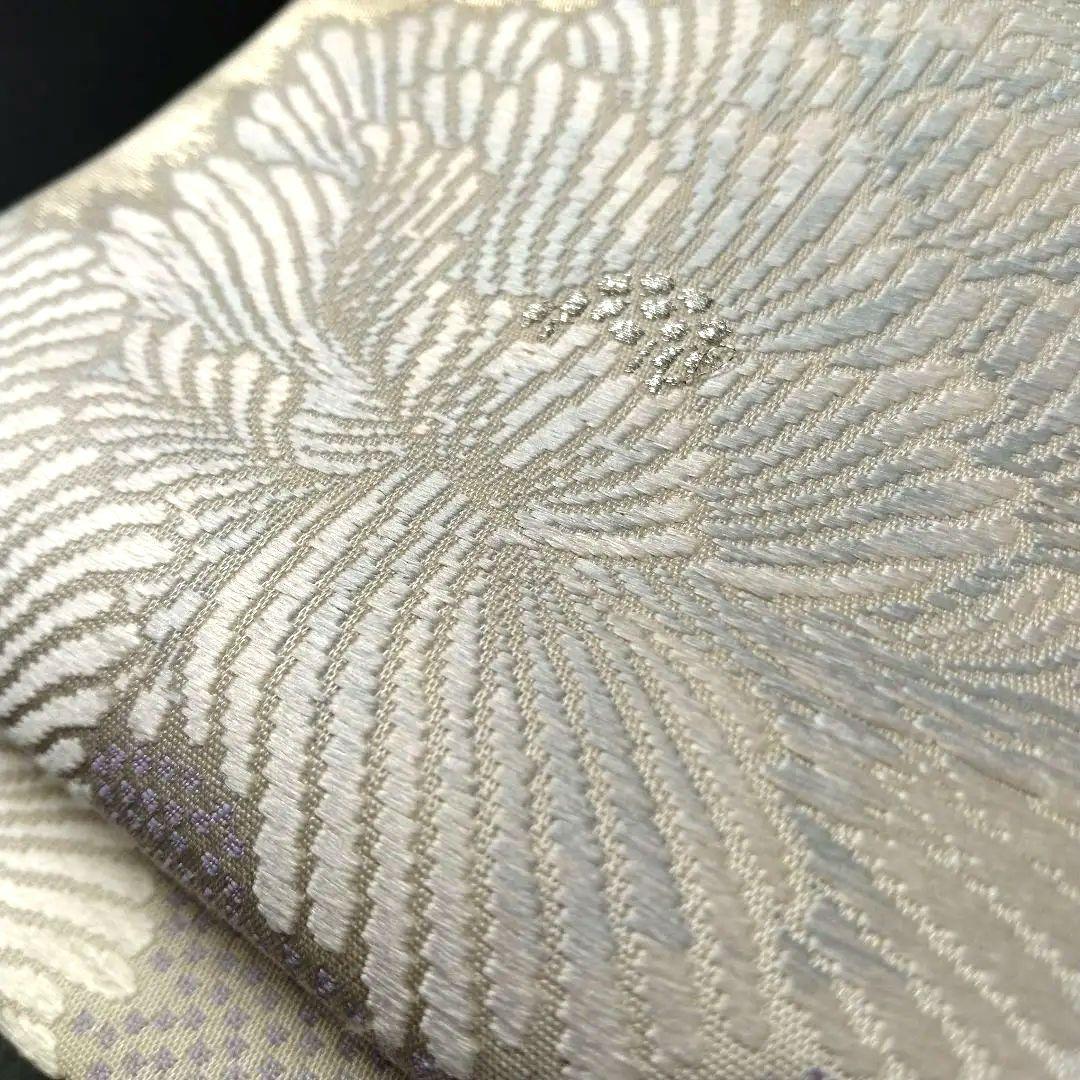 【極美品】袋帯 丸栄謹製 六通柄 牡丹 着物 金銀糸
