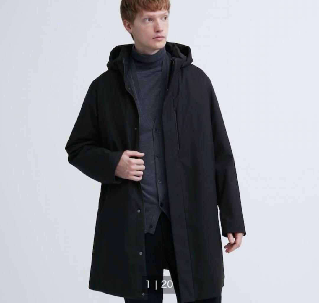UNIQLOハイブリッドダウンコート　黒Mサイズ ブラック　ユニクロ ユニクロ ハイブリッドダウンコート 黒 ブラック M - ジャケット
