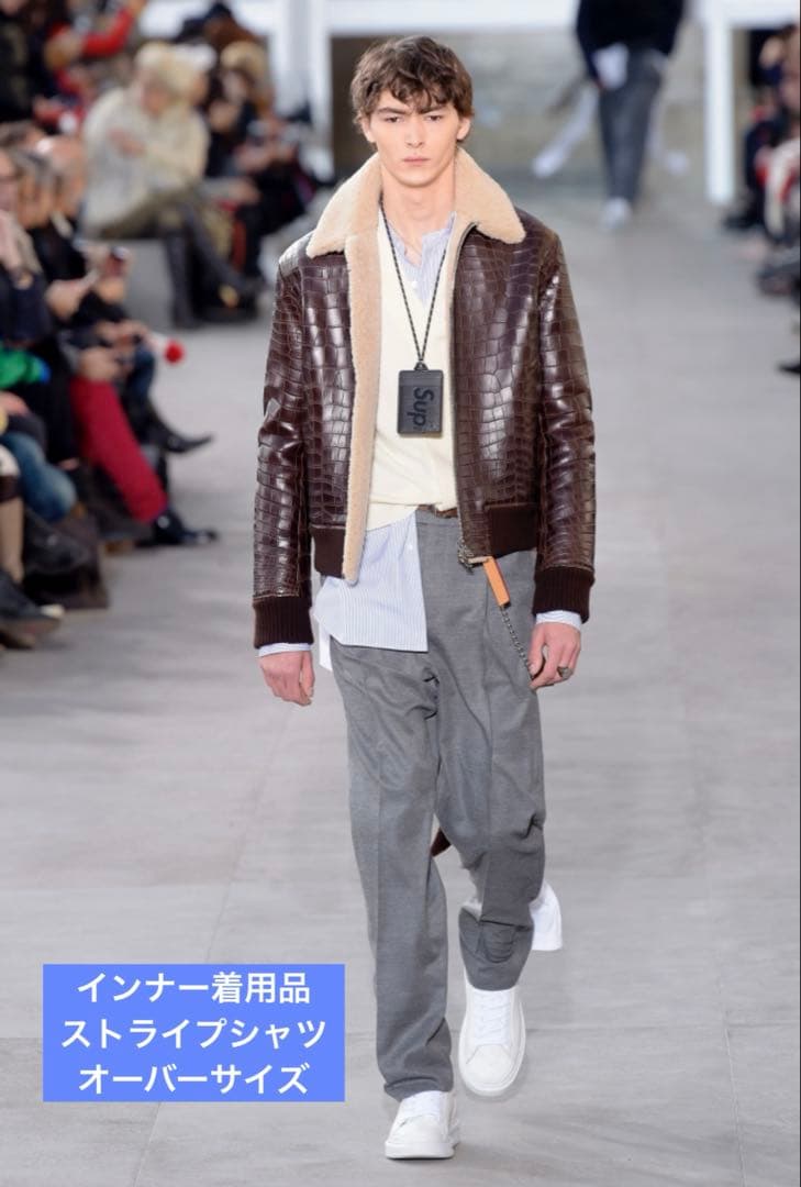 LOUIS VUITTON ストライプシャツ/オーバーサイズ/美品★