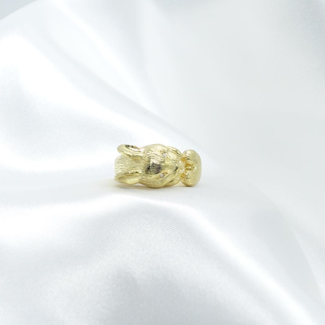 【SILVER】【0.02ct】天然 ダイヤモンド ウサギ リング 兎 指輪